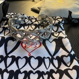 Brighton Silver Braided Cuff Bracelet